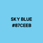 sky blue 파란색 색상 표