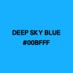 Deep Sky Blue 딥 스카이 블루 